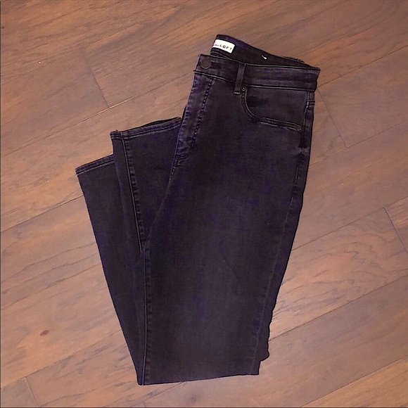 LOFT High-Rise Faded Black Skinny Jeans - Picture 7 of 7